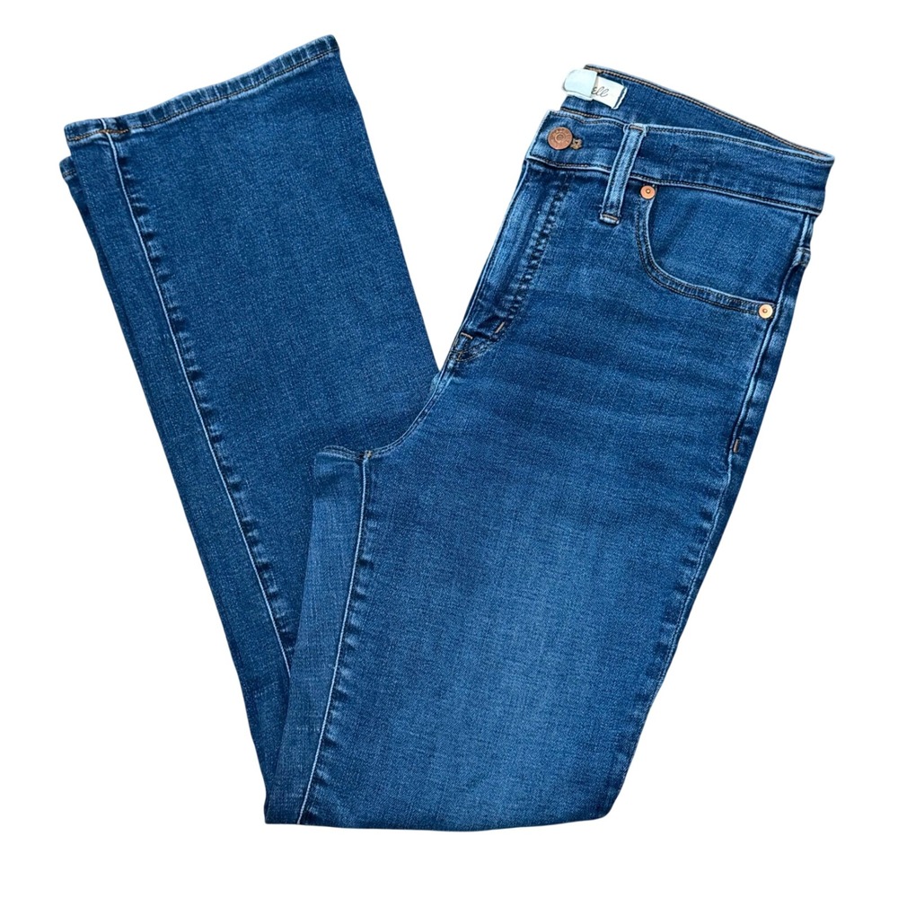 Madewell Mid Rise Kick Out Blue Jeans (28T) Tall Kick Flare Dark Wash Denim